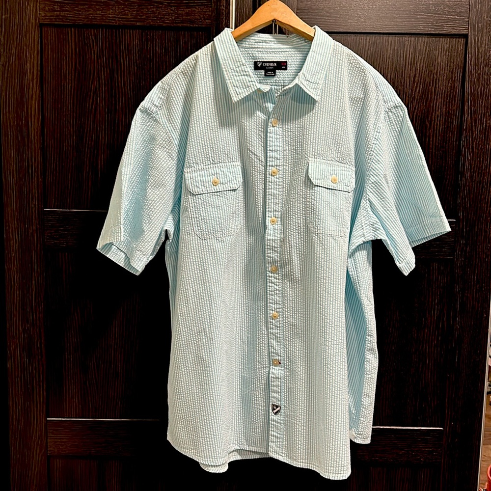 Cremieux Classics lite green and white stripes XXL